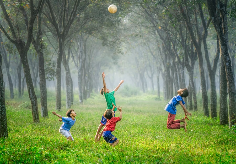 Kids active outdoors